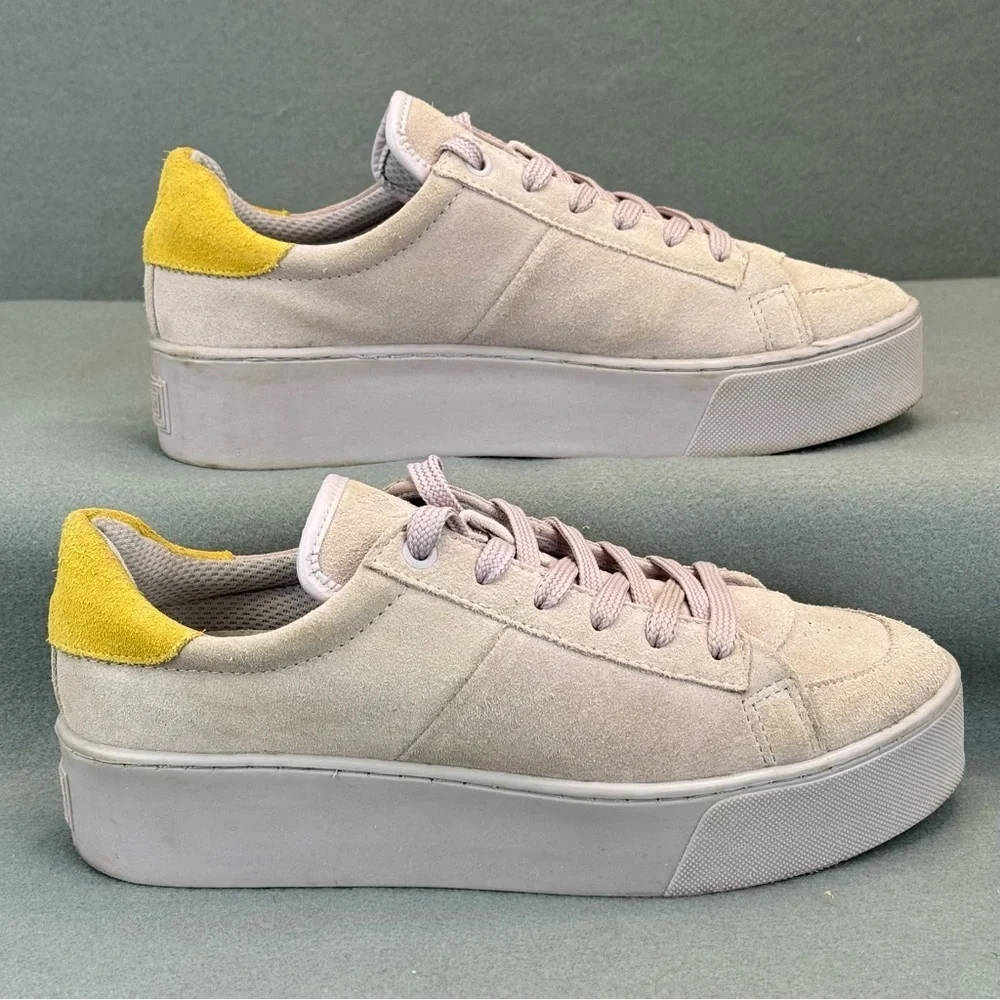 Fiever Suede Sneakers EU 39 US 8.5 Powder Pink Leather Platform Made in Brazil